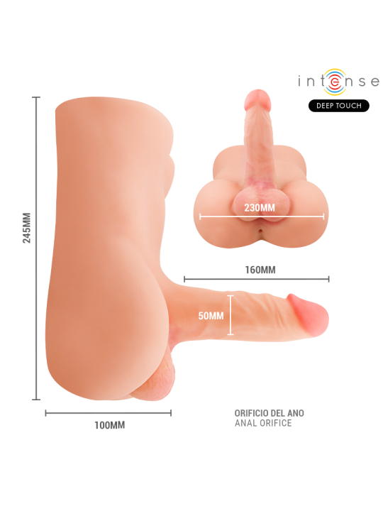 INTENSE DEEP TOUCH - TORSO DAMIEN COM DILDO REALISTA COM FUNÇÃO DE PRE
