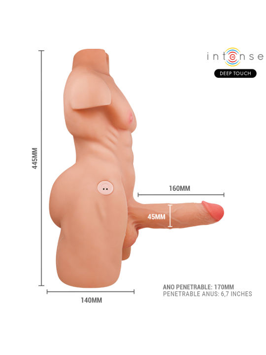 INTENSE DEEP TOUCH - MARTY TORSO CON ANO E DILDO REALISTICO CON SPINTA