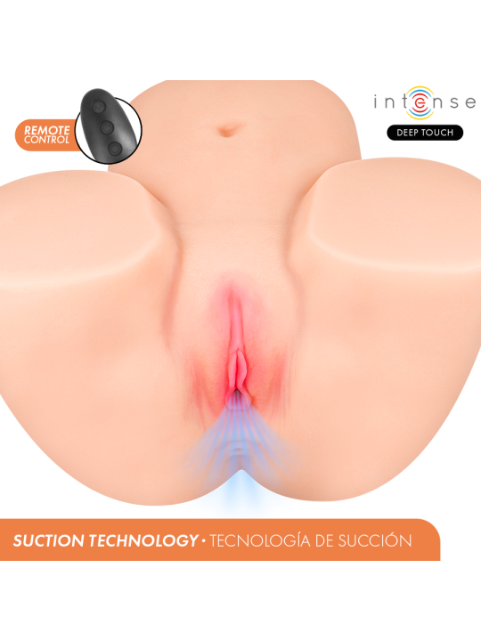 INTENSE DEEP TOUCH - MASTURBATEUR VAGINAL GINGER AVEC SUCCION, CHALEUR