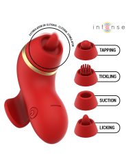 INTENSE - PATTY STIMULATEUR AVEC 4 TÊTES : SUCCION, TAPOTER, GRIFFER E