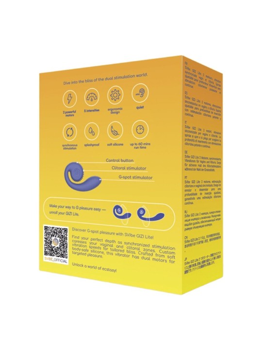 SNAIL VIBE - GIZI LITE DUBBELE G-SPOT & CLITORAL PAARSE VIBRATOR