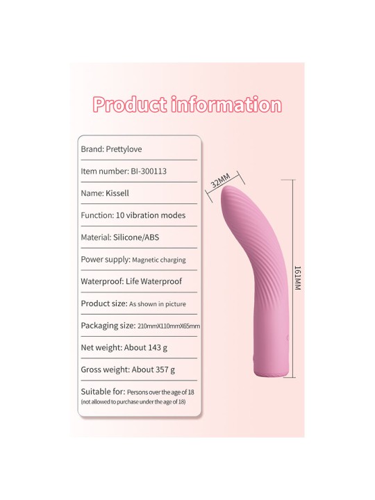PRETTY LOVE - KISELL VIBRATORE ROSA PER PUNTO G
