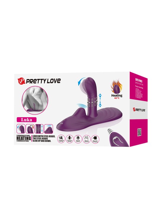 PRETTY LOVE - LUKA VIBRADOR DE SENTADO COM EFEITO DE CALOR E CONTROLE 