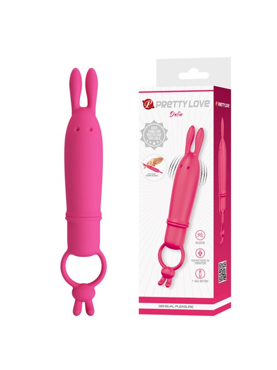 PRETTY LOVE - DELIA VIBRATORE CONIGLIO CON ANELLO DI RESISTENZA