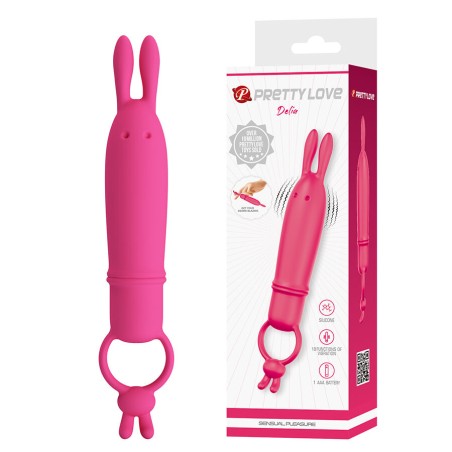 PRETTY LOVE - DELIA RABBIT VIBRATOR MET WEERSTANDSRING