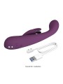 PRETTY LOVE - EMMA VIBRADOR CON ESTIMULADOR RABBIT MORADO