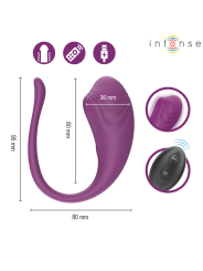 INTENSE - OLIVIA PURPLE VIBREREND EI MET AFSTANDSBEDIENING