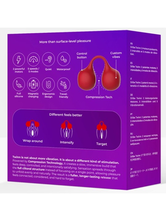 SNAIL VIBE - TWINN VIBRATEUR À DOIGTS CERISE