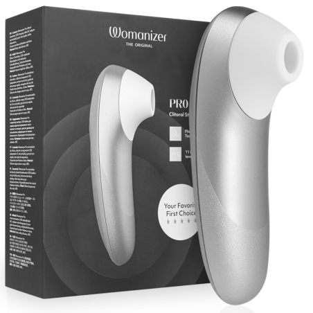 WOMANIZER - STIMOLATORE CLITORIDEO PRO VIBRANTE, COLORE ARGENTO E GRIG