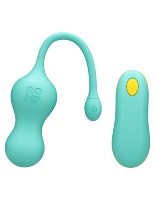 ROMP - CELLO HUEVO VIBRADOR MULTIFUNCIÓN TURQUESA CONTROL REMOTO