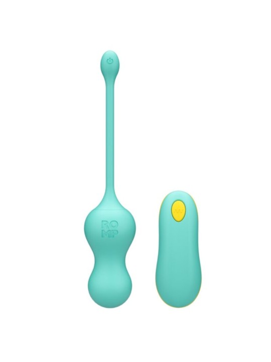 ROMP - CELLO MULTIFUNCTION VIBRATING EGG TURQUOISE REMOTE CONTROL