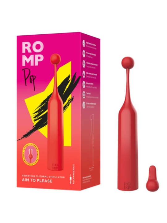ROMP - POP HOOGFREQUENTE CLITORISSTIMULATOR ROOD