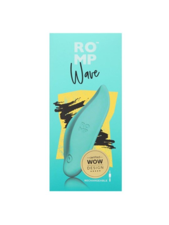 ROMP - WAVE VIBRADOR ESTIMULADOR DE CLÍTORIS FORMA ERGONÓMICA VERDE AG