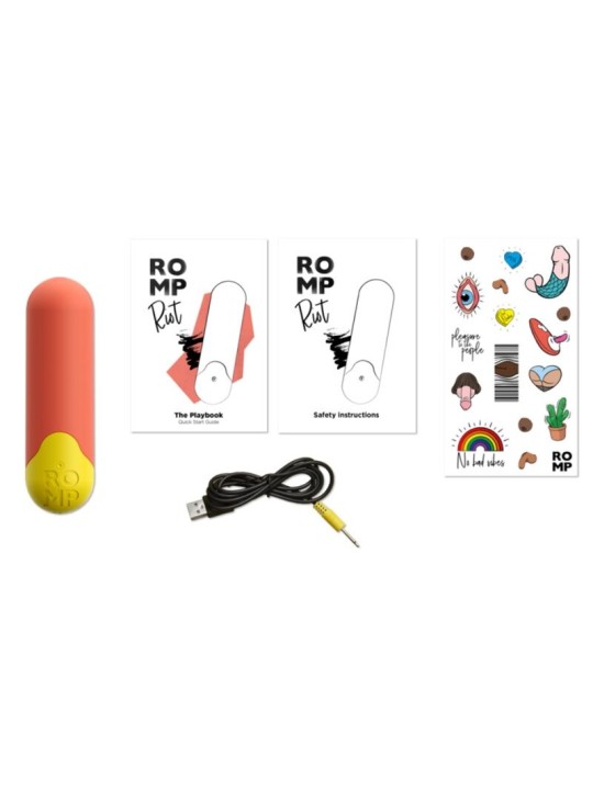ROMP - RIOT MULTIFUNKTIONS-VIBRATIONSKUGEL ORANGE + GELB
