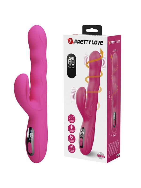 PRETTY LOVE - WINTERS MULTIFUNCTION RABBIT VIBRATOR WITH LED DISPLAY P