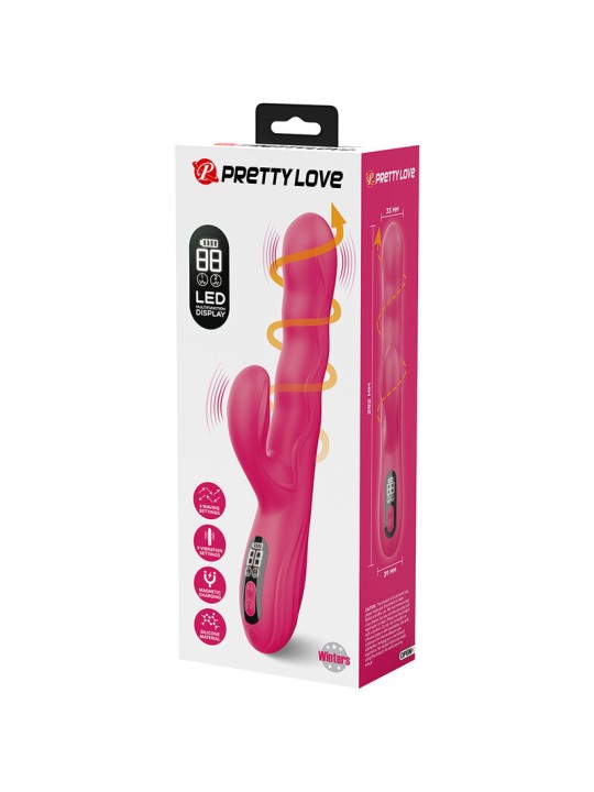 PRETTY LOVE - WINTERS VIBRADOR RABBIT MULTIFUNCIÓN CON PANTALLA LED RO