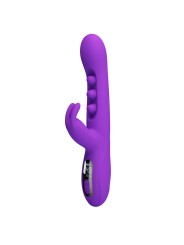 PRETTY LOVE - SABIEN KONIJN VIBRATOR MET TIKSTIMULATIE EN PAARSE LED