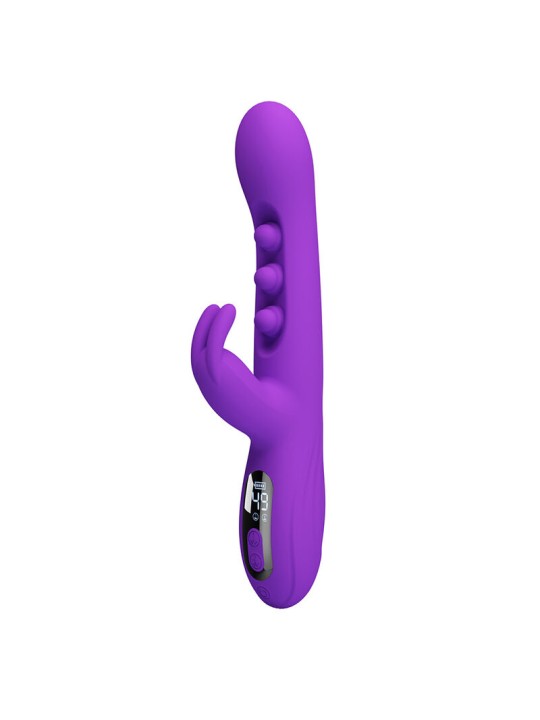 PRETTY LOVE - VIBRATEUR LAPIN SABIEN AVEC STIMULATION PAR TAPOTEMENTS 