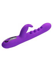 PRETTY LOVE - VIBRATEUR LAPIN SABIEN AVEC STIMULATION PAR TAPOTEMENTS 
