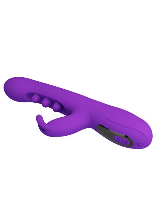 PRETTY LOVE - VIBRATEUR LAPIN SABIEN AVEC STIMULATION PAR TAPOTEMENTS 