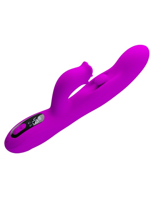 PRETTY LOVE - YALANDA RABBIT OSCILLATING VIBRATOR WITH LED DISPLAY PUR