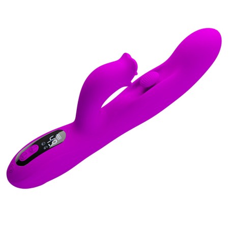 PRETTY LOVE - YALANDA RABBIT OSCILLATING VIBRATOR WITH LED DISPLAY PUR