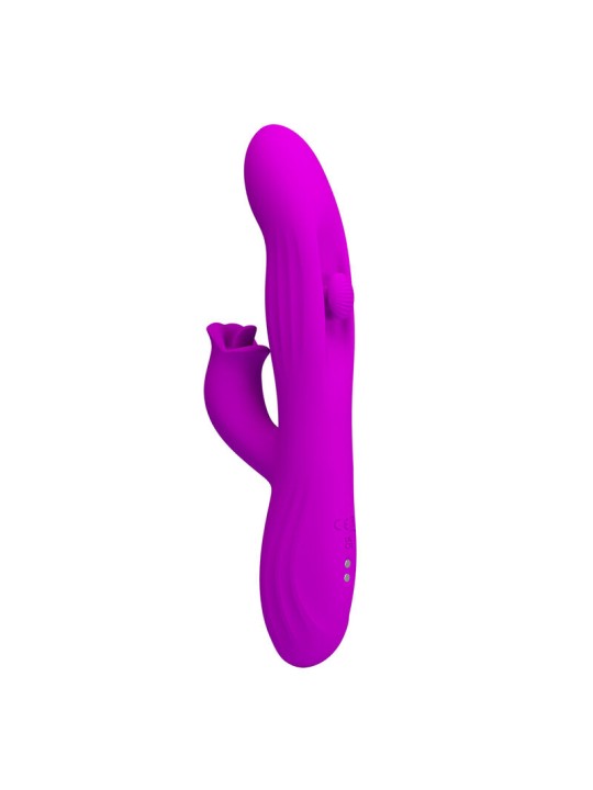 PRETTY LOVE - YALANDA RABBIT OSCILLATING VIBRATOR WITH LED DISPLAY PUR