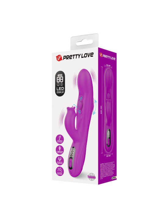PRETTY LOVE - VIBRATORE OSCILLANTE YALANDA RABBIT CON DISPLAY LED VIOL