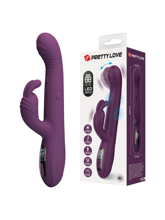 PRETTY LOVE - DEE MULTIFUNCTIONELE KONIJNVIBRATOR MET OSCILLATIE- EN P
