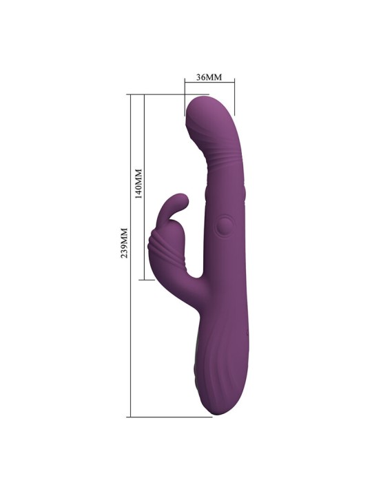 PRETTY LOVE - DEE VIBRADOR MULTIFUNCIONAL COELHO OSCILAÇÃO E PERCUSSÃO