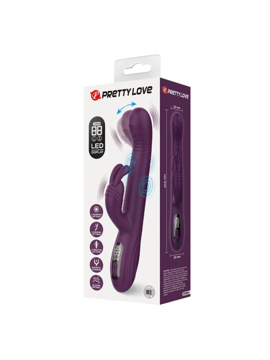 PRETTY LOVE - DEE MULTIFUNCTIONELE KONIJNVIBRATOR MET OSCILLATIE- EN P