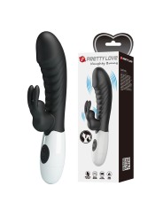 PRETTY LOVE - VIBRATEUR LAPIN NAUGHTY BUNNY 30 FONCTIONS NOIR