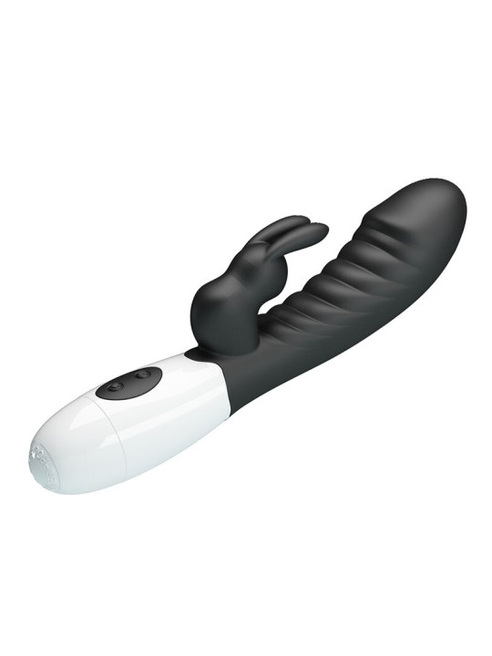 PRETTY LOVE - VIBRADOR COELHO NAUGHTY BUNNY COM 30 FUNÇÕES PRETO