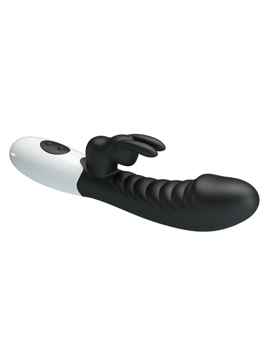 PRETTY LOVE - VIBRADOR COELHO NAUGHTY BUNNY COM 30 FUNÇÕES PRETO
