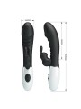PRETTY LOVE - VIBRADOR COELHO NAUGHTY BUNNY COM 30 FUNÇÕES PRETO