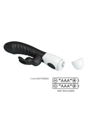 PRETTY LOVE - VIBRADOR COELHO NAUGHTY BUNNY COM 30 FUNÇÕES PRETO