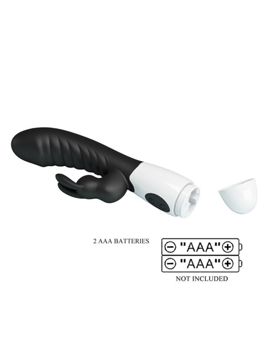 PRETTY LOVE - VIBRADOR COELHO NAUGHTY BUNNY COM 30 FUNÇÕES PRETO