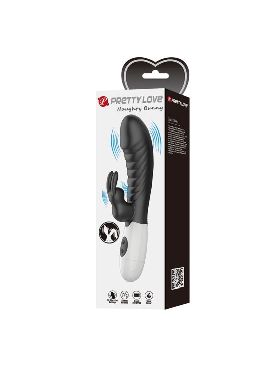 PRETTY LOVE - NAUGHTY BUNNY 30 FUNCTION RABBIT VIBRATOR BLACK