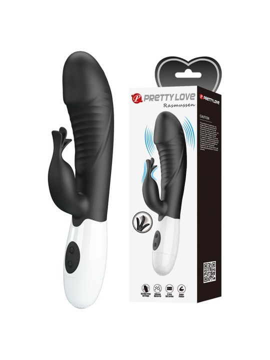 PRETTY LOVE - RASMUSSEN 30 FUNCTION RABBIT VIBRATOR BLACK