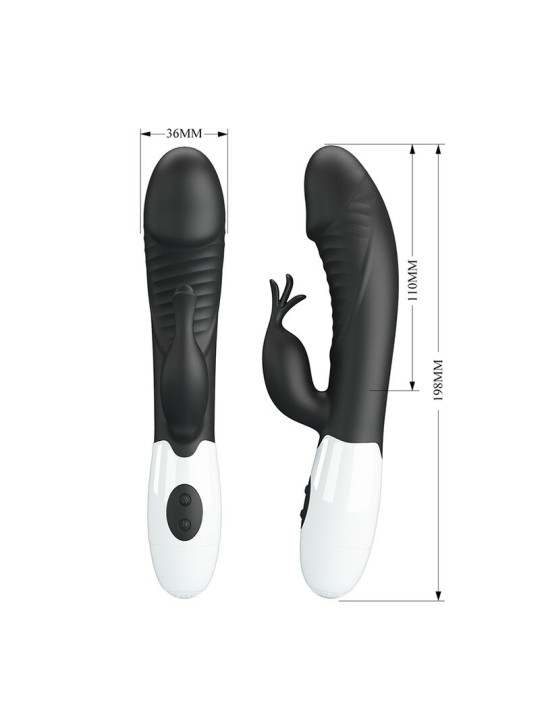 PRETTY LOVE - RASMUSSEN 30 FUNCTION RABBIT VIBRATOR BLACK