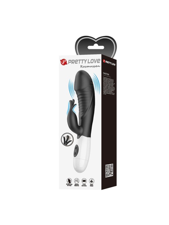 PRETTY LOVE - RASMUSSEN 30 FUNCTION RABBIT VIBRATOR ZWART