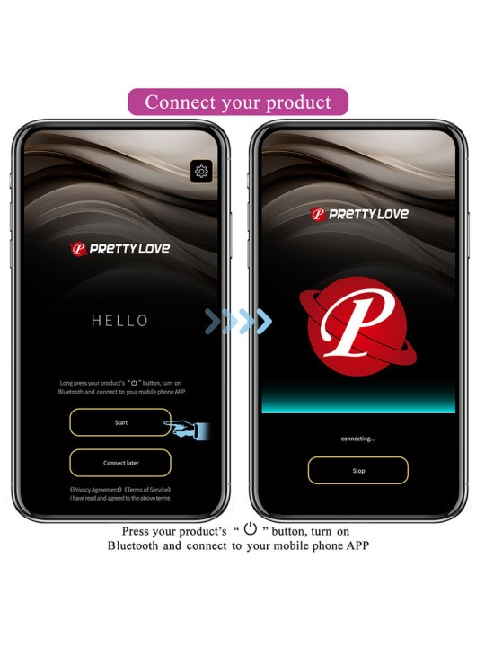 PRETTY LOVE - KLAY STOSS-EI-VIBRATOR, APP-STEUERUNG, LILA