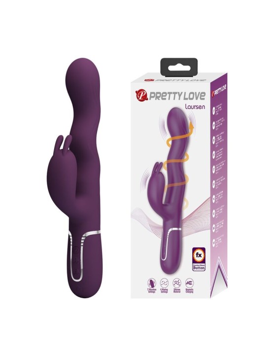 PRETTY LOVE - VIBRADOR LOURSEN RABBIT COM MOVIMENTO DE IMPULSO E 7 VIB