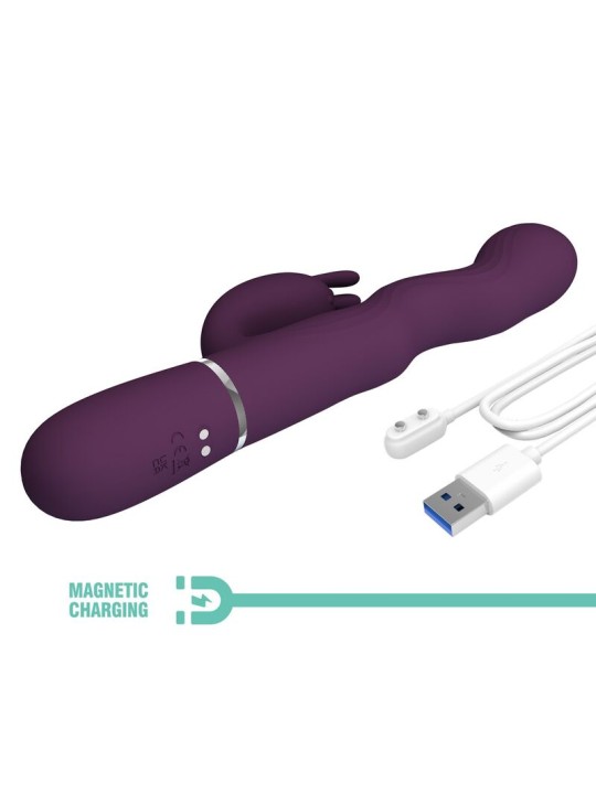 PRETTY LOVE - VIBRADOR RABBIT LOURSEN CON MOVIMIENTO OSCILANTE Y 7 VIB