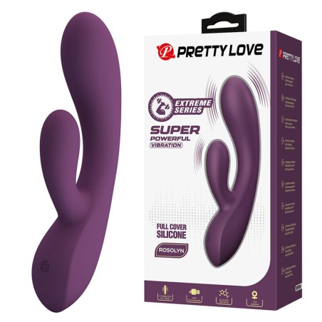 PRETTY LOVE - VIBRATORE A FORMA DI CONIGLIO RICARICABILE ROSOLYN CON 1