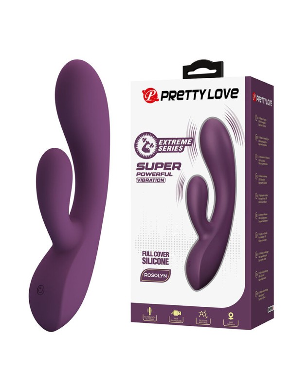 PRETTY LOVE - VIBRADOR COELHO RECARREGÁVEL ROSOLYN COM 10 FUNÇÕES