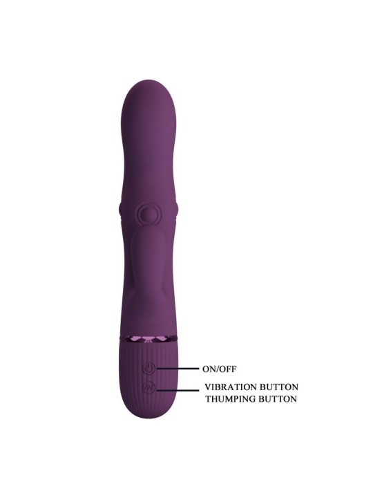 PRETTY LOVE - ZACH VIBRADOR COELHO RECARREGÁVEL COM 5+5 FUNÇÕES