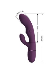 PRETTY LOVE - ZACH VIBRADOR RABBIT RECARGABLE CON EMPUJE 5+5 FUNCIONES
