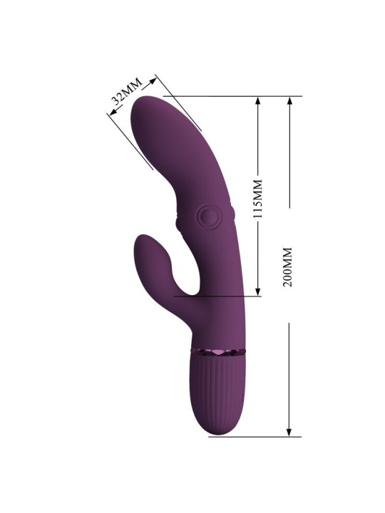 PRETTY LOVE - ZACH VIBRADOR RABBIT RECARGABLE CON EMPUJE 5+5 FUNCIONES
