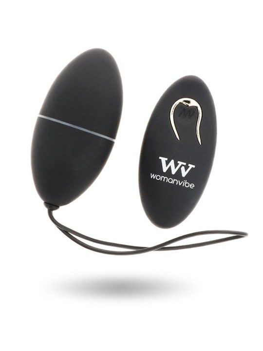 WOMANVIBE - ALSAN EGG AFSTANDSBEDIENING ZWART SILICONEN ZWART